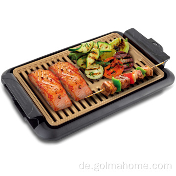 Rauchloser Grillgrill mit Glasdeckel BBQ Grills Toaster Elektrischer Grillgrill